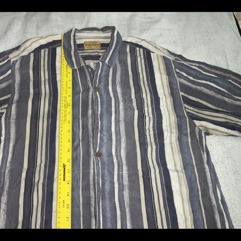 TOMMY BAHAMA Camp Shirt Silk Mens L Used VINTAGE